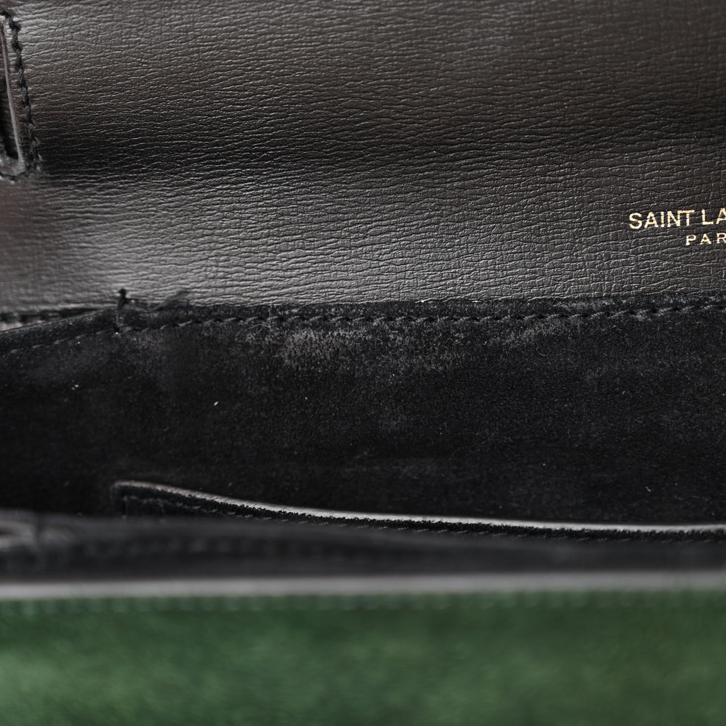Smooth Calfskin Suede Medium Bellechasse Dark Green