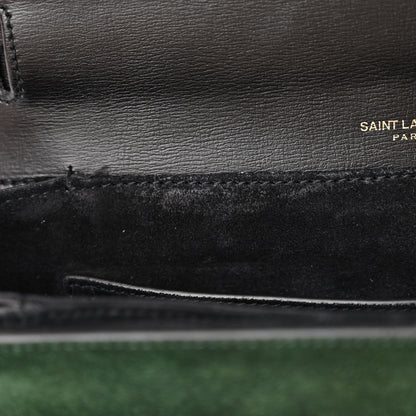 Saint Laurent Smooth Calfskin Suede Medium Bellechasse Dark Green 11 of 14