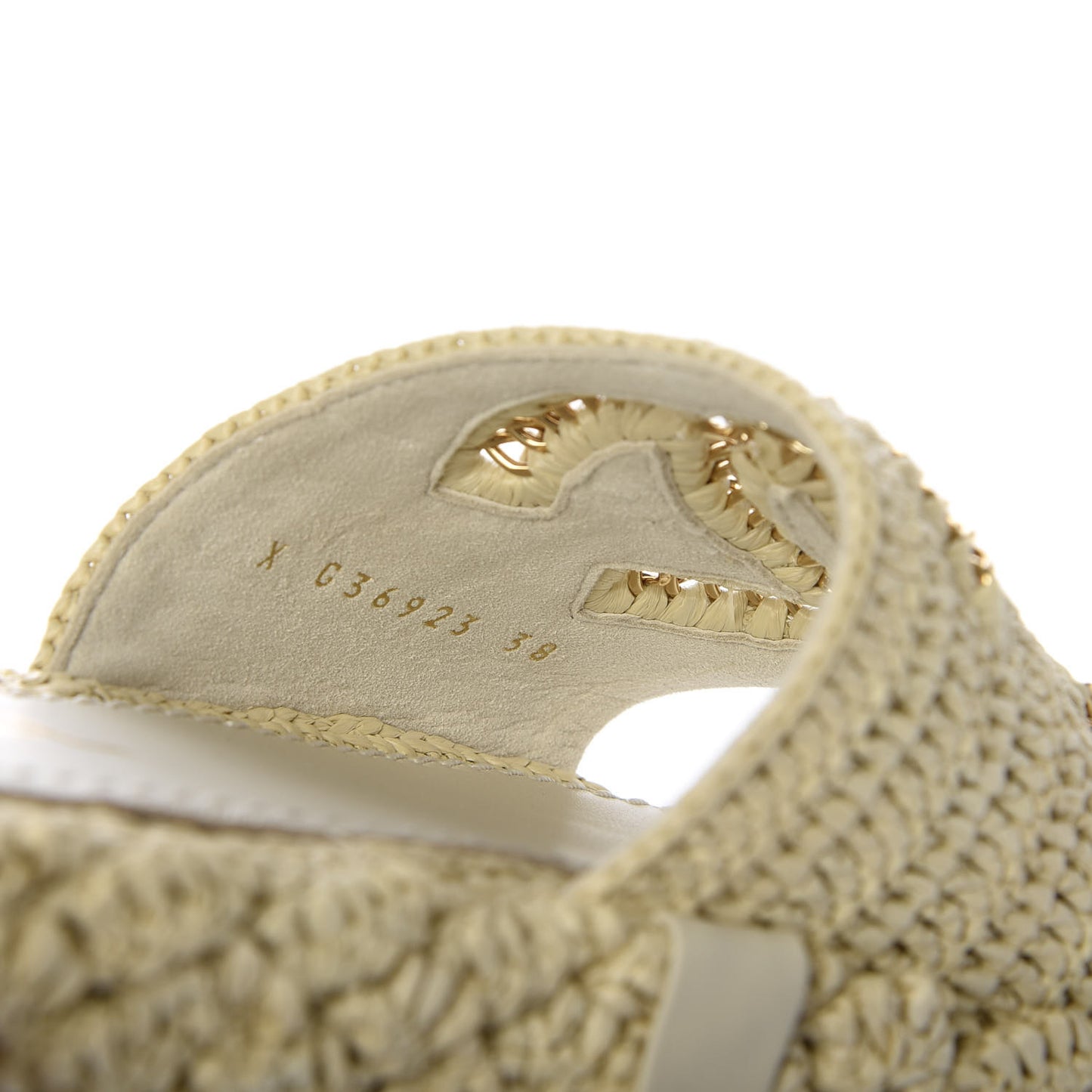 Braided Cord CC Mules 38 Light Beige