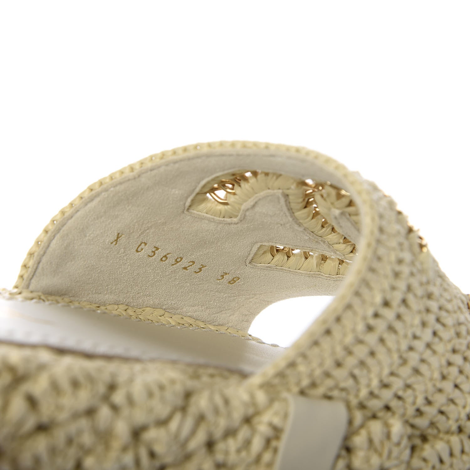 Chanel Braided Cord CC Mules 38 Light Beige 9 of 10