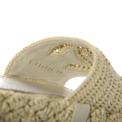 Chanel Braided Cord CC Mules 38 Light Beige 9 of 10