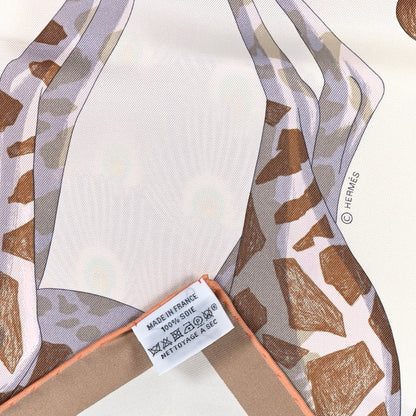 Hermes Silk Hermes Story Scarf 90 White Beige Multicolor 3 of 3
