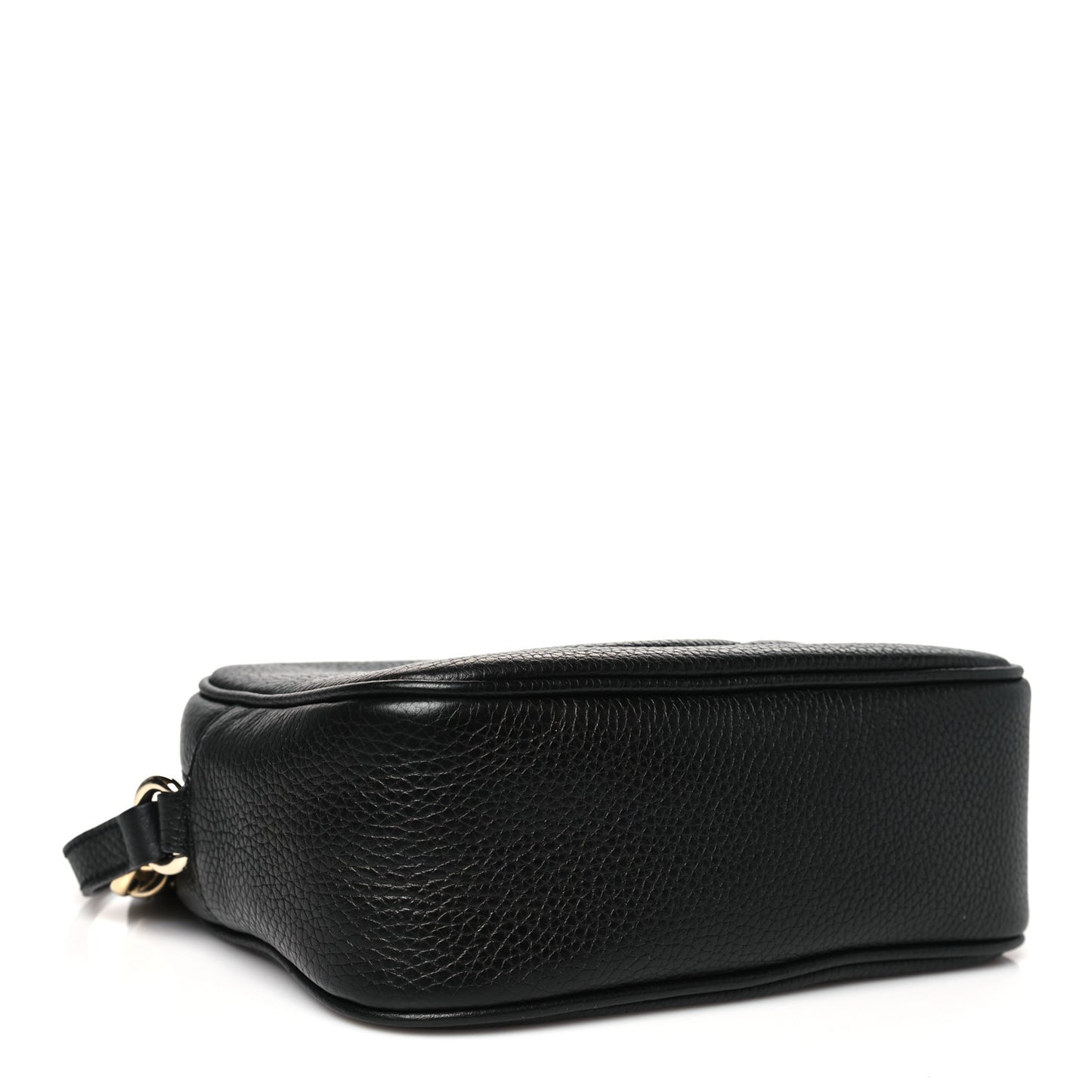 Pebbled Calfskin Small Soho Disco Bag Black