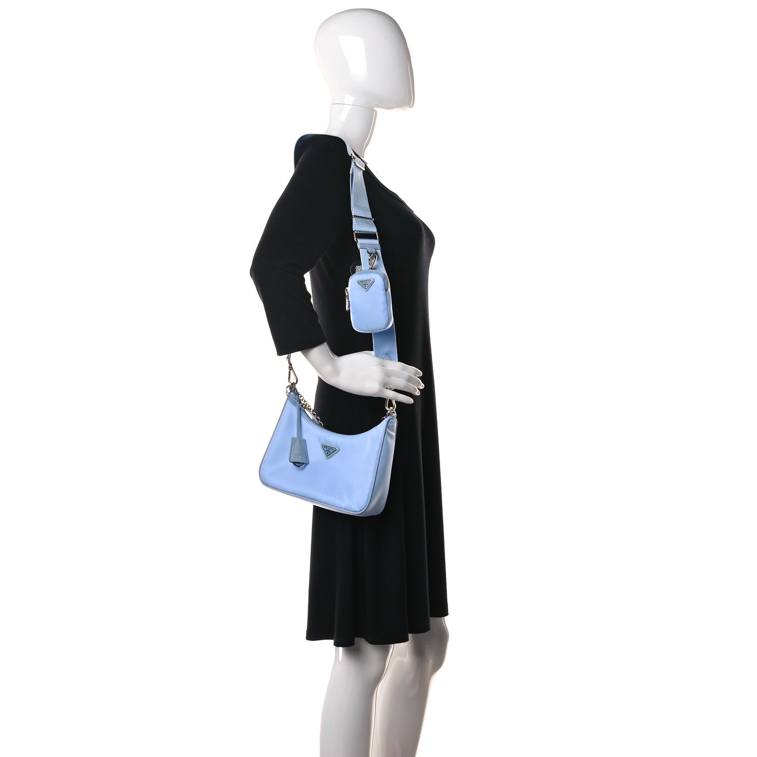 Prada Re-Nylon Saffiano Re-Edition 2005 Shoulder Bag Celeste 2 of 14