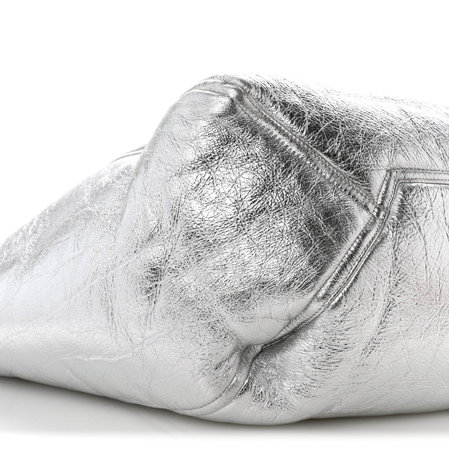 Celine Metallic Lambskin Shearling Medium Phantom Cabas Reversible Tote Natural Silver 11 of 20