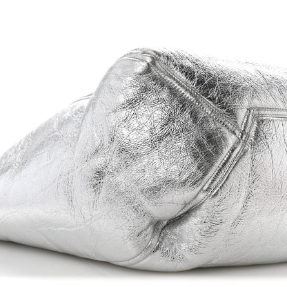 Celine Metallic Lambskin Shearling Medium Phantom Cabas Reversible Tote Natural Silver 11 of 20