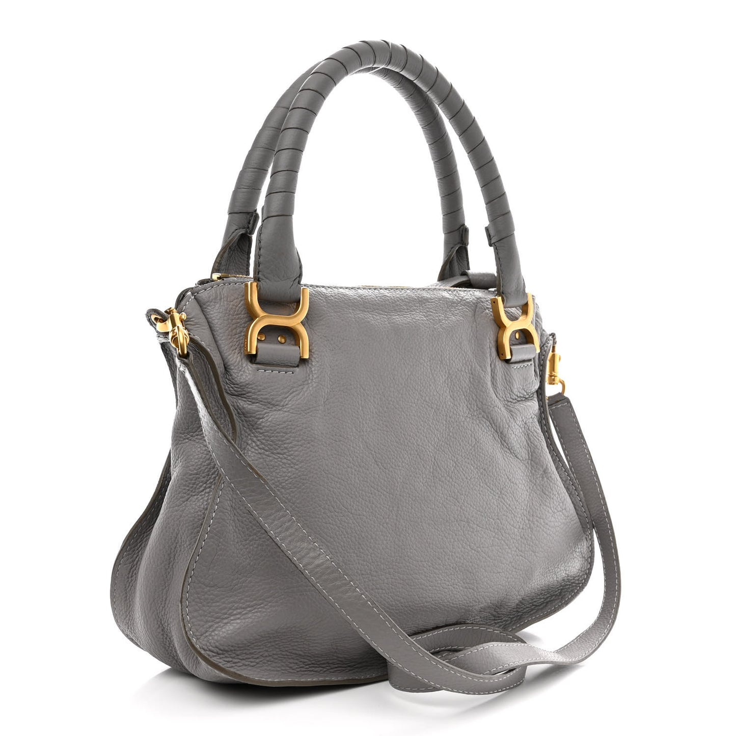 Calfskin Medium Marcie Satchel Cashmere Grey