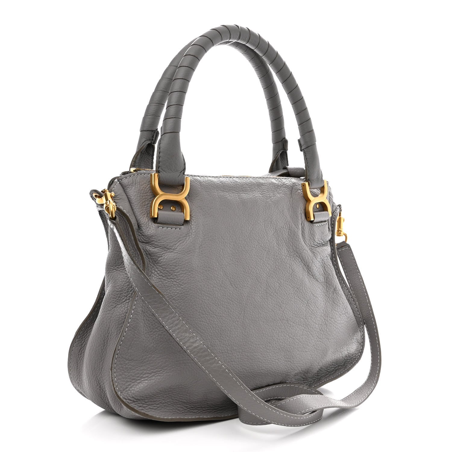 Chloe Calfskin Medium Marcie Satchel Cashmere Grey 3 of 16