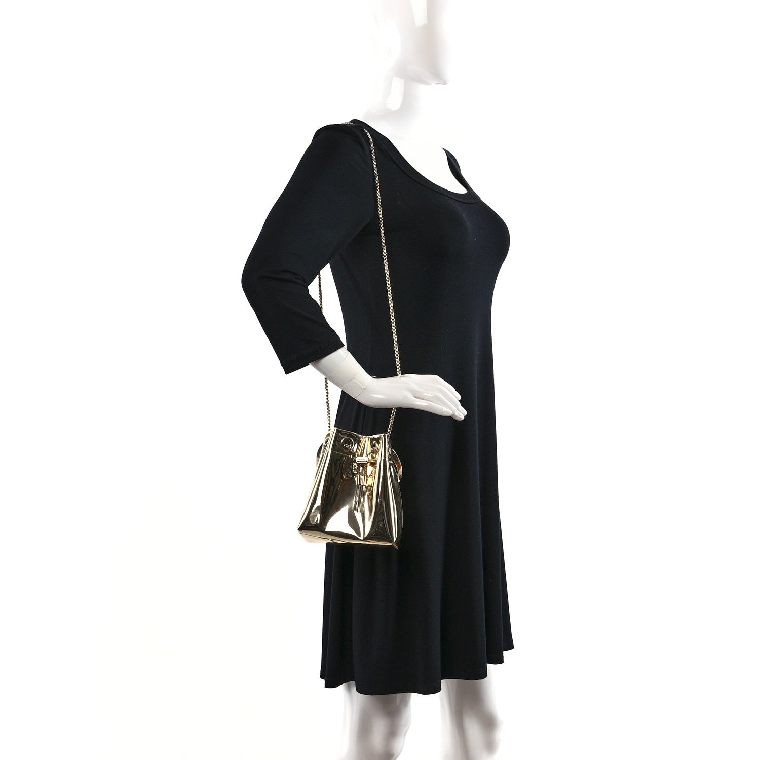 Jimmy Choo Metallic Patent Bon Bon Bag Gold 2 of 11