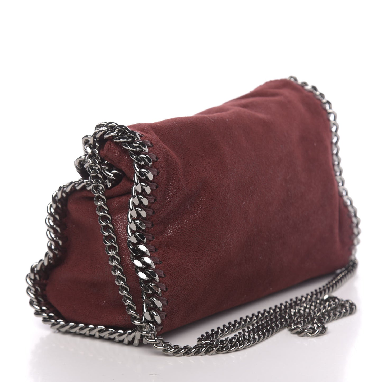 Shaggy Deer Mini Falabella Fold Over Tote Ruby
