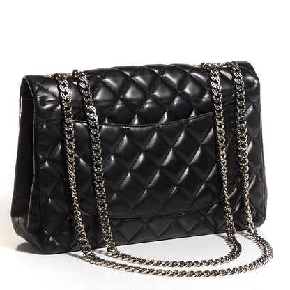 Chanel Lambskin Quilted Jumbo Flap with Bijoux Chain Black 3 of 8
