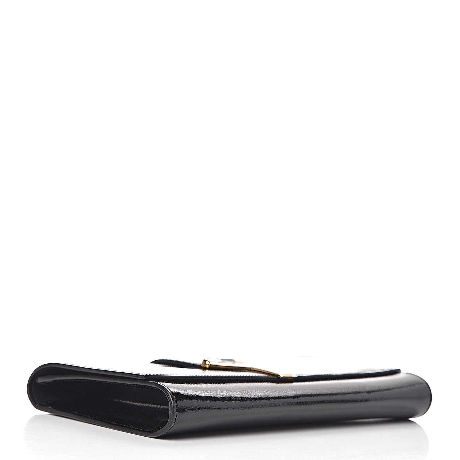 Saint Laurent Textured Patent Classic Y Ligne Clutch Black 4 of 10