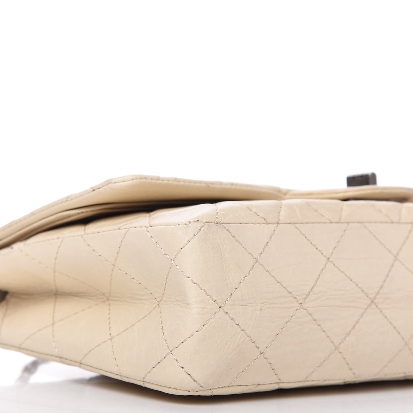 Aged Calfskin Quilted 2.55 Reissue 227 Flap Beige