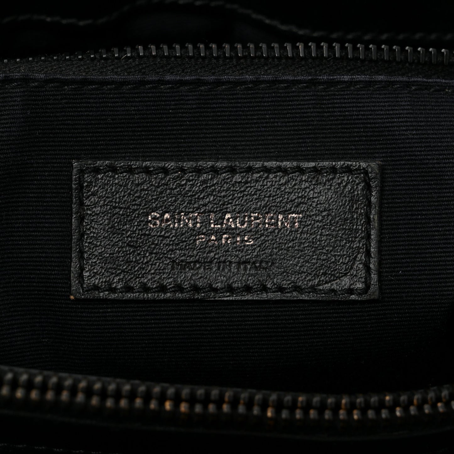 Calfskin Y Quilted Monogram Monochrome Medium Loulou Chain Satchel Black