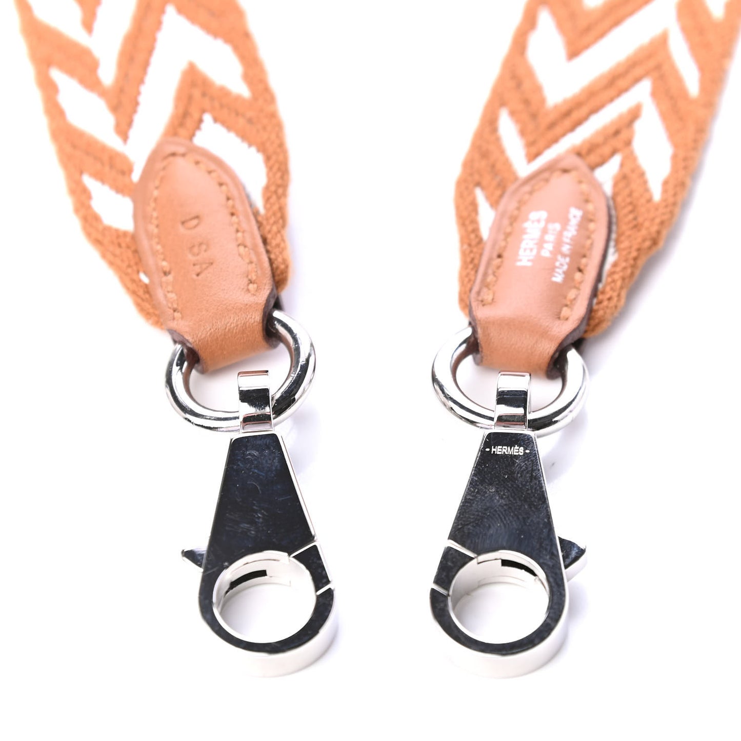 Toile Swift 25mm Sangle ZigZag Shoulder Strap Gold White