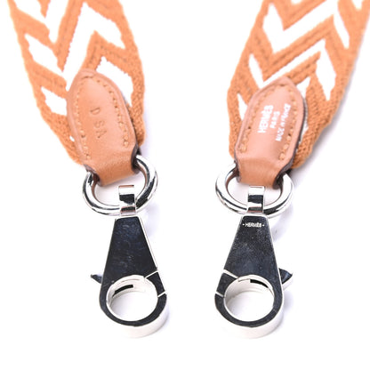Hermes Toile Swift 25mm Sangle ZigZag Shoulder Strap Gold White 4 of 4