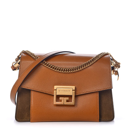 Givenchy Goatskin Suede Small GV3 Shoulder Bag Amber Mastic 1 of 9