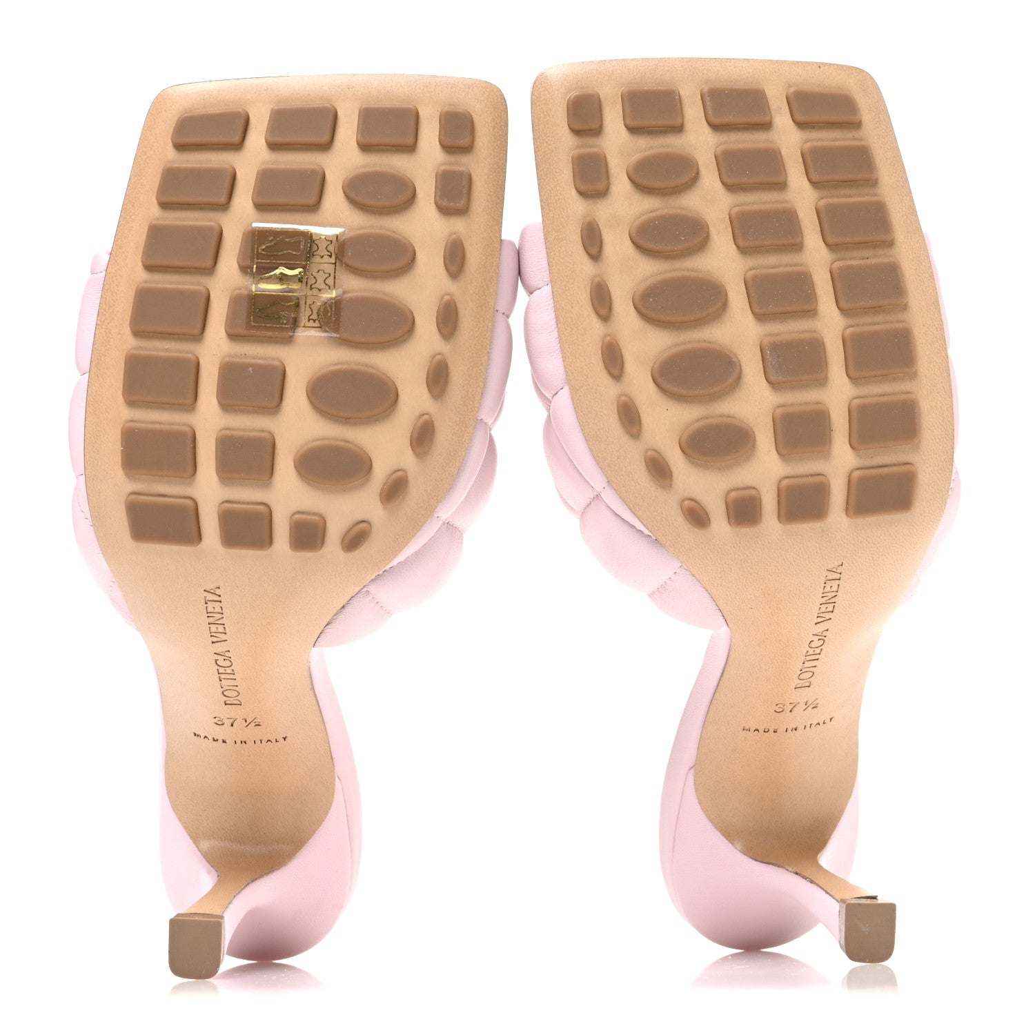 Bottega Veneta Nappa Matelasse Padded Mule Sandals 37.5 Cameo 7 of 10