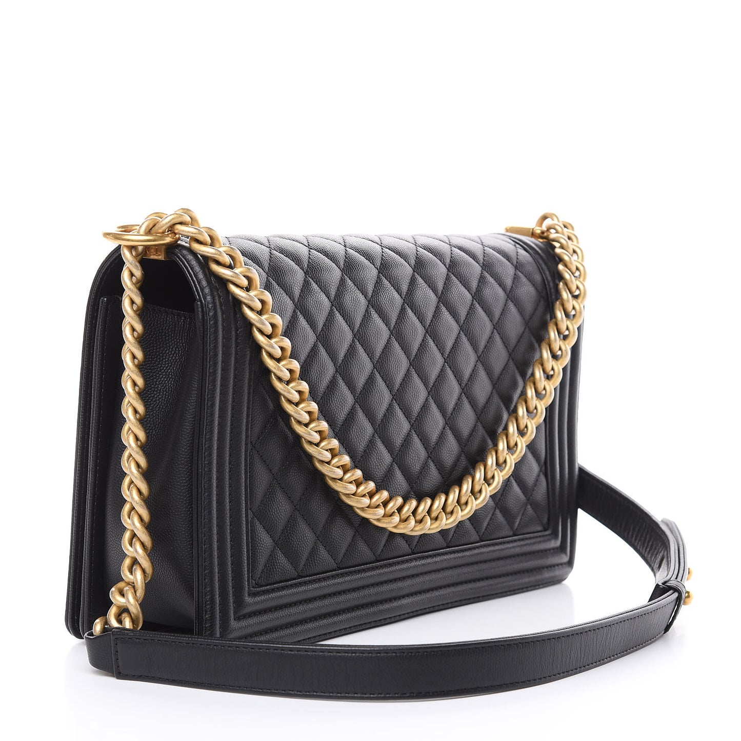 Caviar Quilted New Medium Boy Flap Black