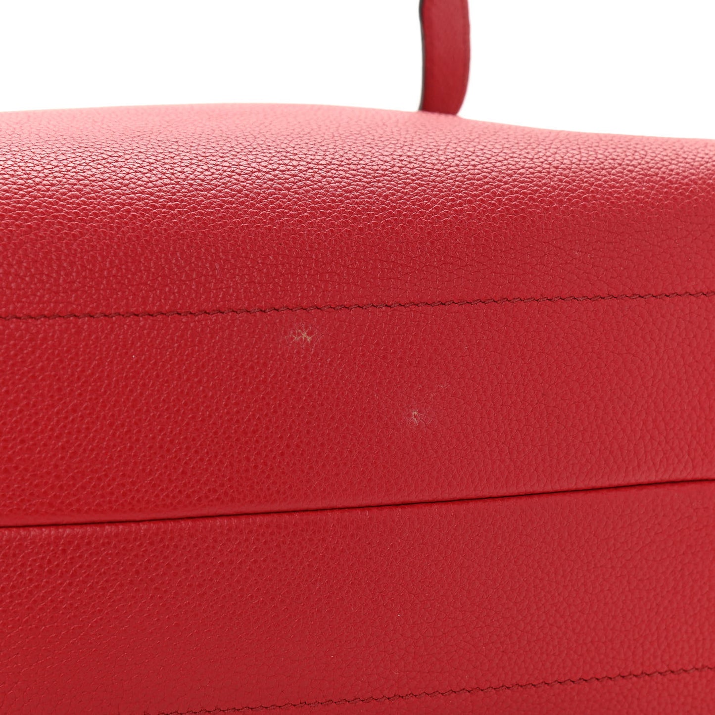 Vitello Daino Shopping Tote Rosso