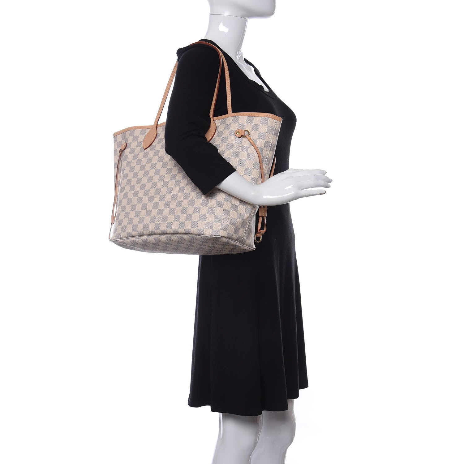 Louis Vuitton Damier Azur Neo Neverfull MM Rose Ballerine 2 of 11