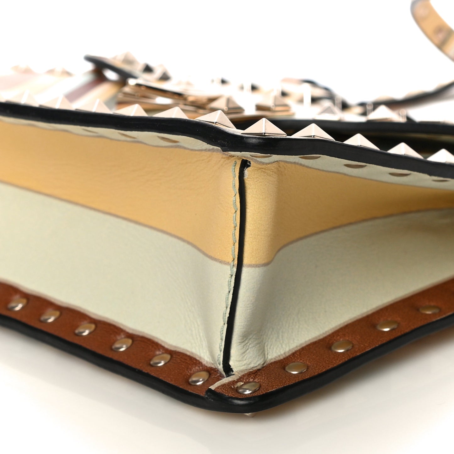 Vitello Native Couture 1975 Rockstud Crossbody Messenger Bag Multicolor