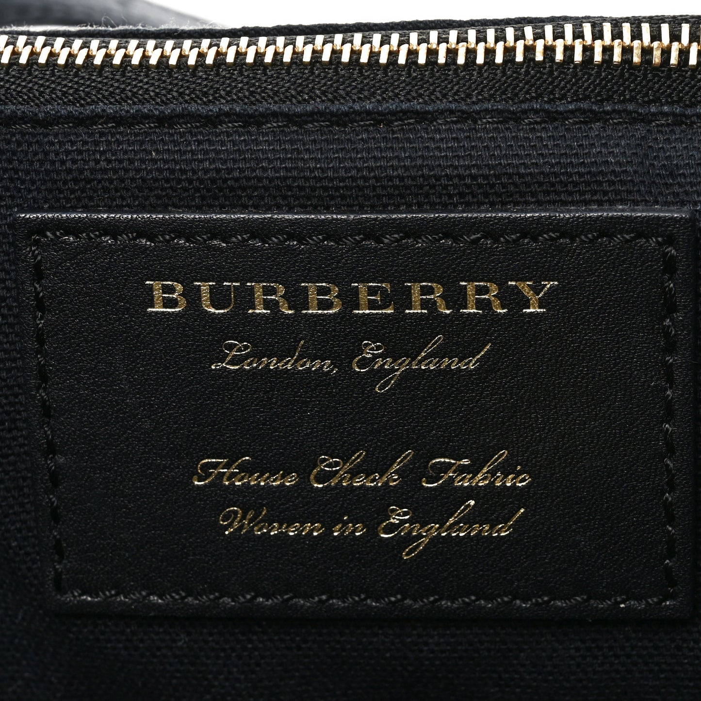Grainy Calfskin House Check Small Canterbury Black