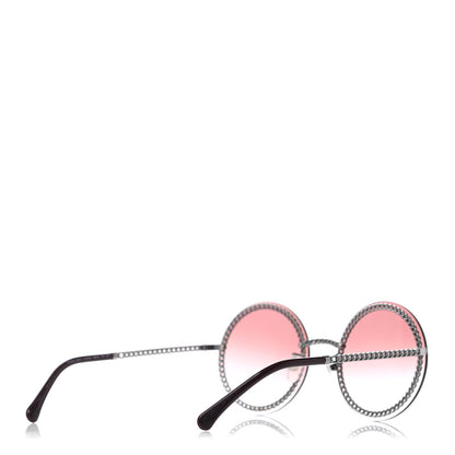 Chanel Chain Round Sunglasses 4245 Pink Silver 5 of 5