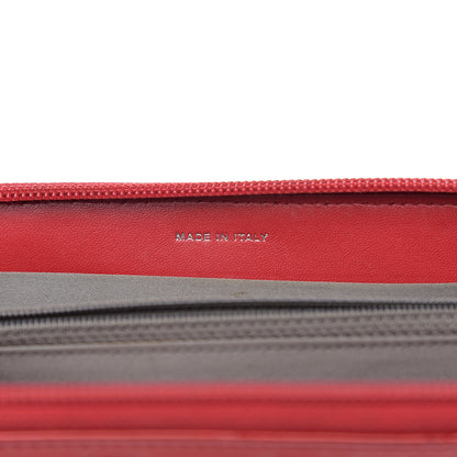 Chanel Patent Calfskin Lucky Symbols Zip Around Wallet Red 6 of 8