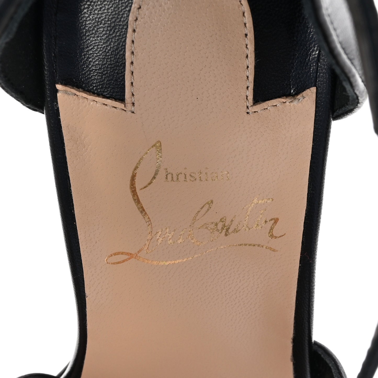 Nappa Loubi Bee Alta 130 Sandals 35 Black