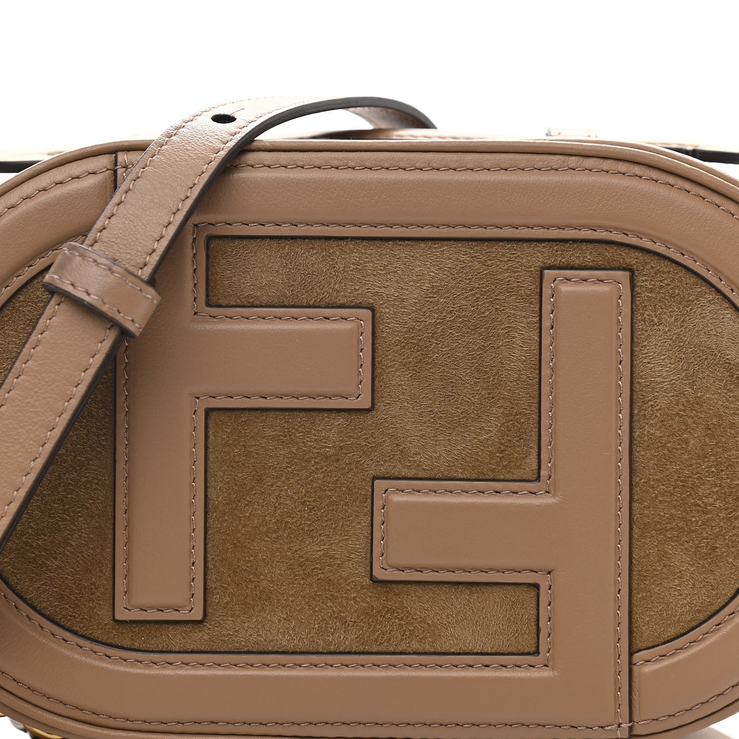 Fendi Vitello Grace Camoscio O'Lock Mini Camera Case Sand Rovere 8 of 11