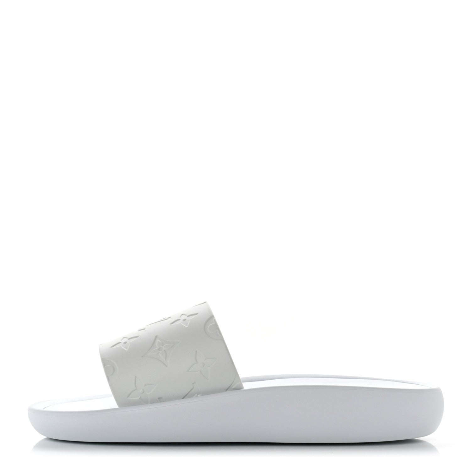 Louis Vuitton Rubber Monogram Embossed Sunbath Flat Mule 40 White 1 of 8