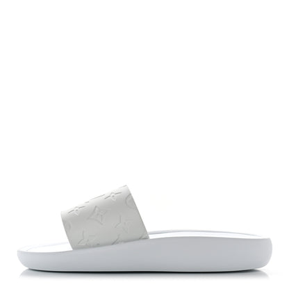 Louis Vuitton Rubber Monogram Embossed Sunbath Flat Mule 40 White 1 of 8