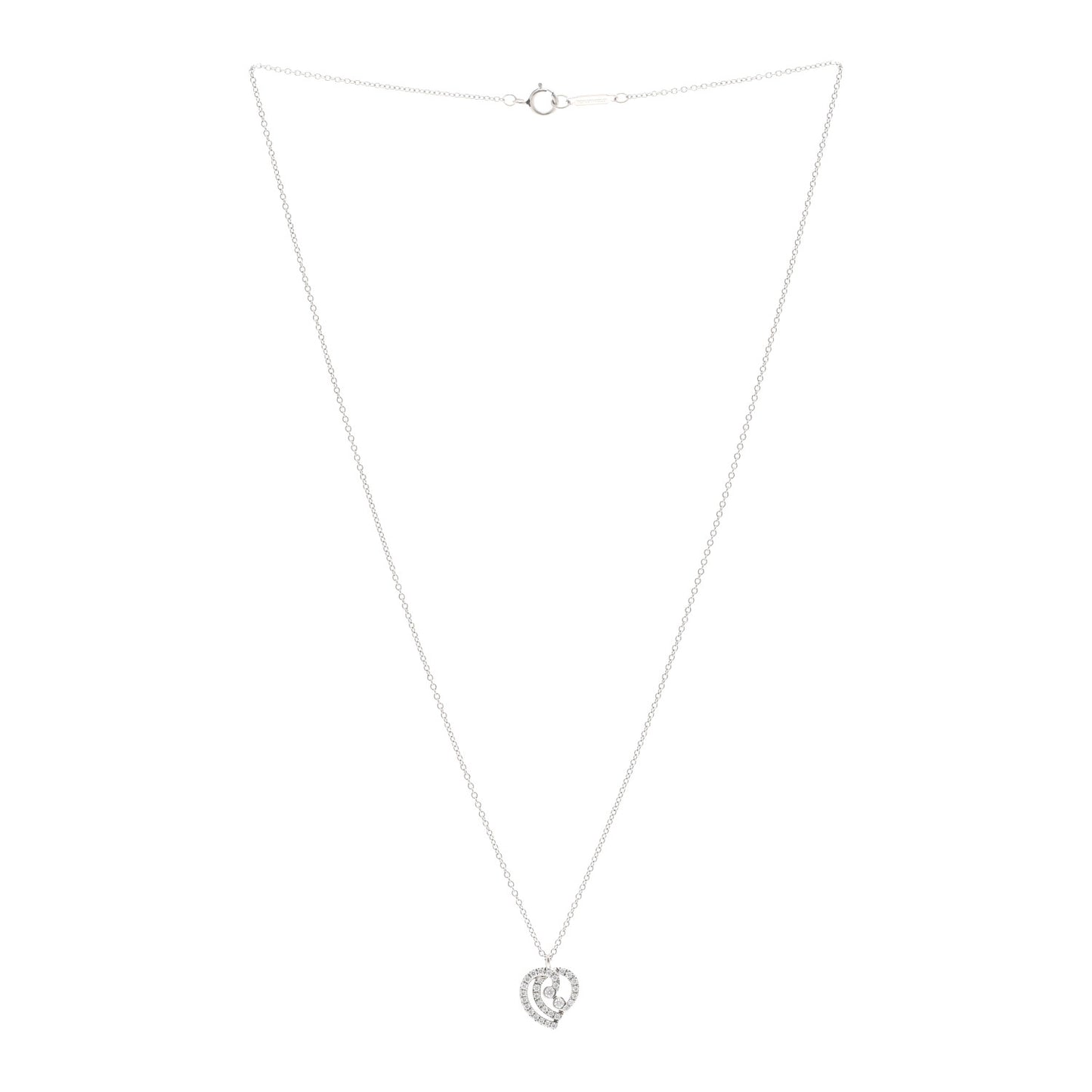 Platinum Diamond Enchant Heart Pendant Necklace