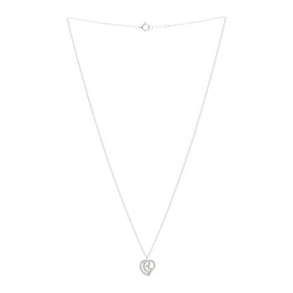 Tiffany Platinum Diamond Enchant Heart Pendant Necklace 3 of 4