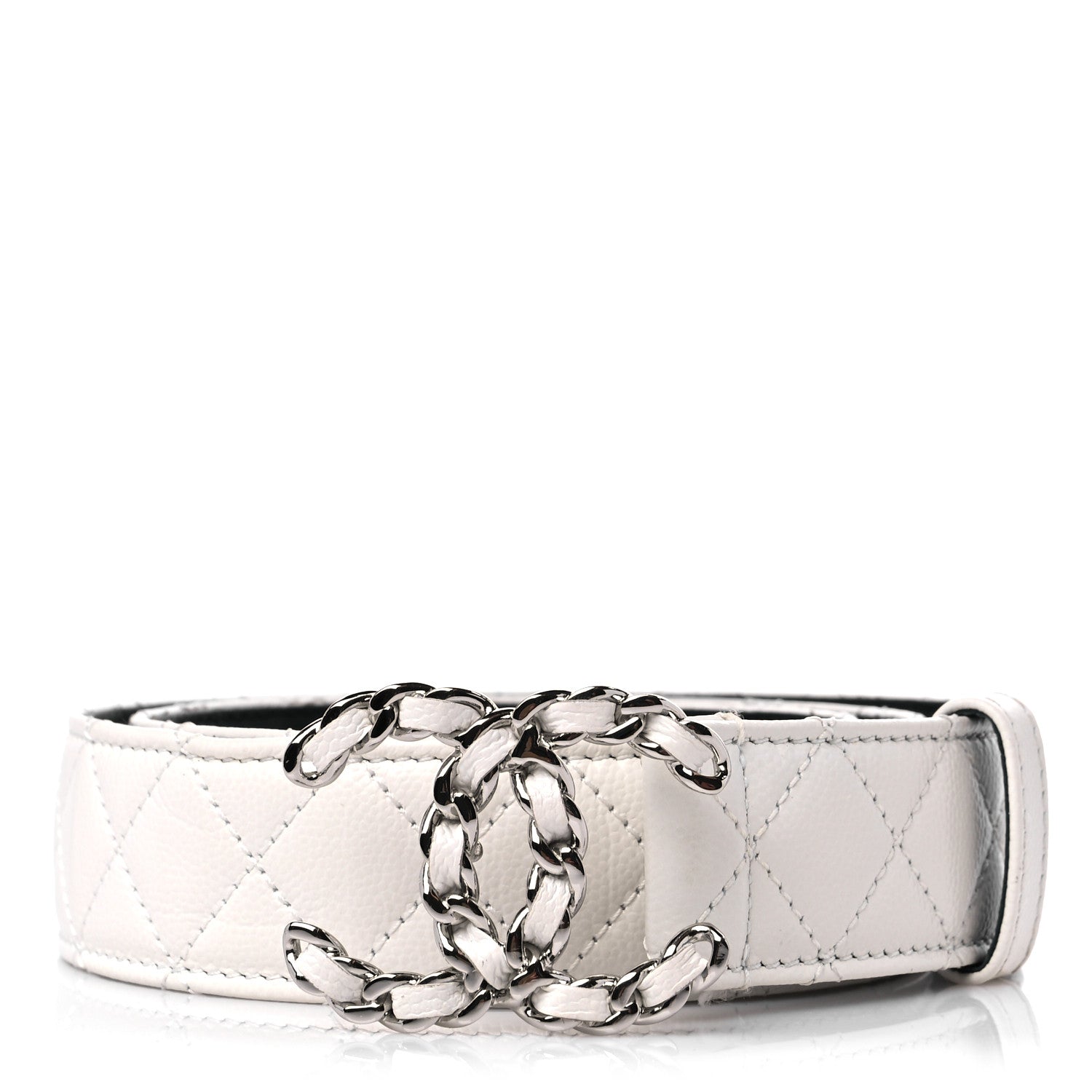 Chanel Caviar Quilted CC Chain Belt 80 32 White 1 of 6