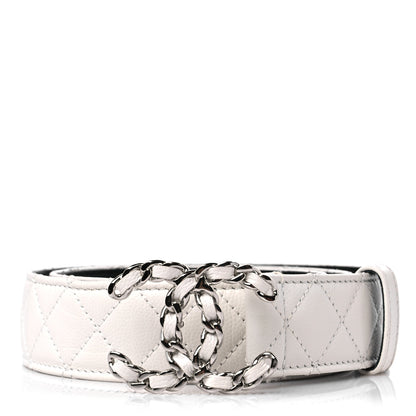 Chanel Caviar Quilted CC Chain Belt 80 32 White 1 of 6