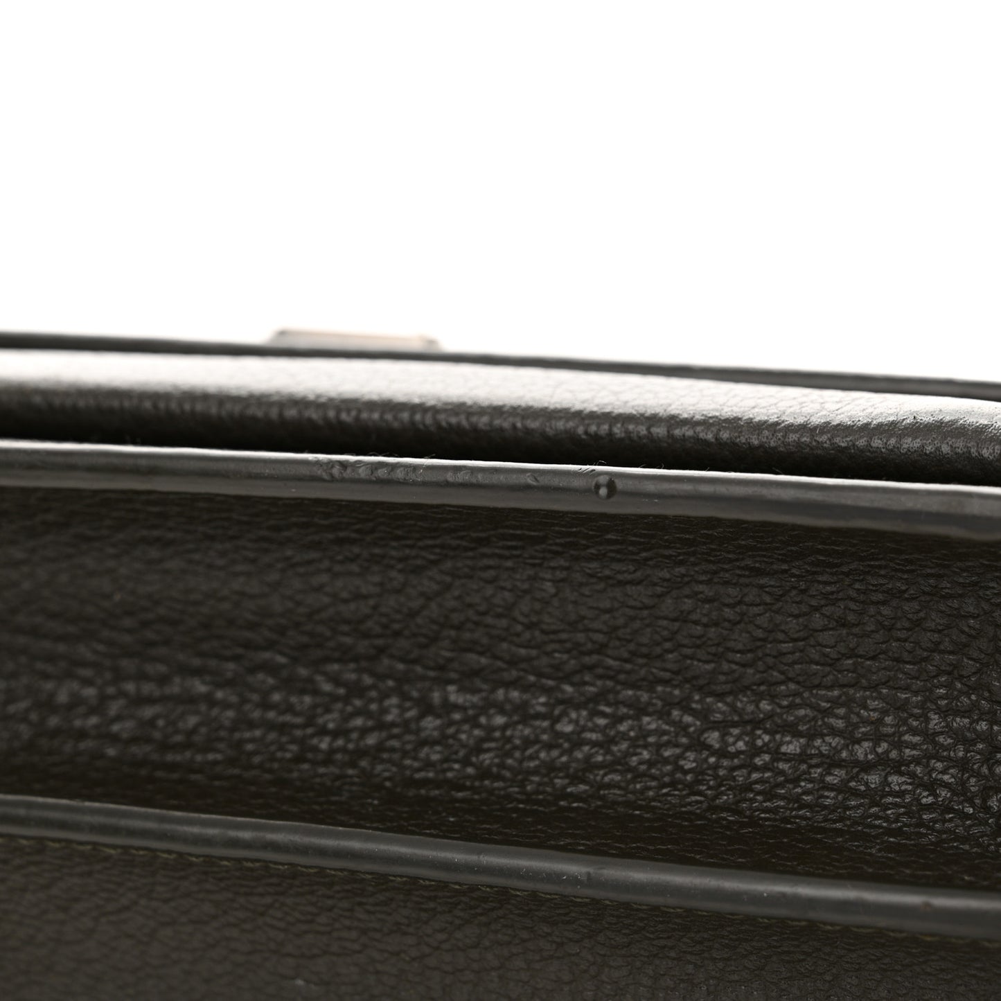 Grained Calfskin Medium Monogram Sunset Satchel Dark Green