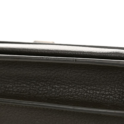 Saint Laurent Grained Calfskin Medium Monogram Sunset Satchel Dark Green 16 of 16