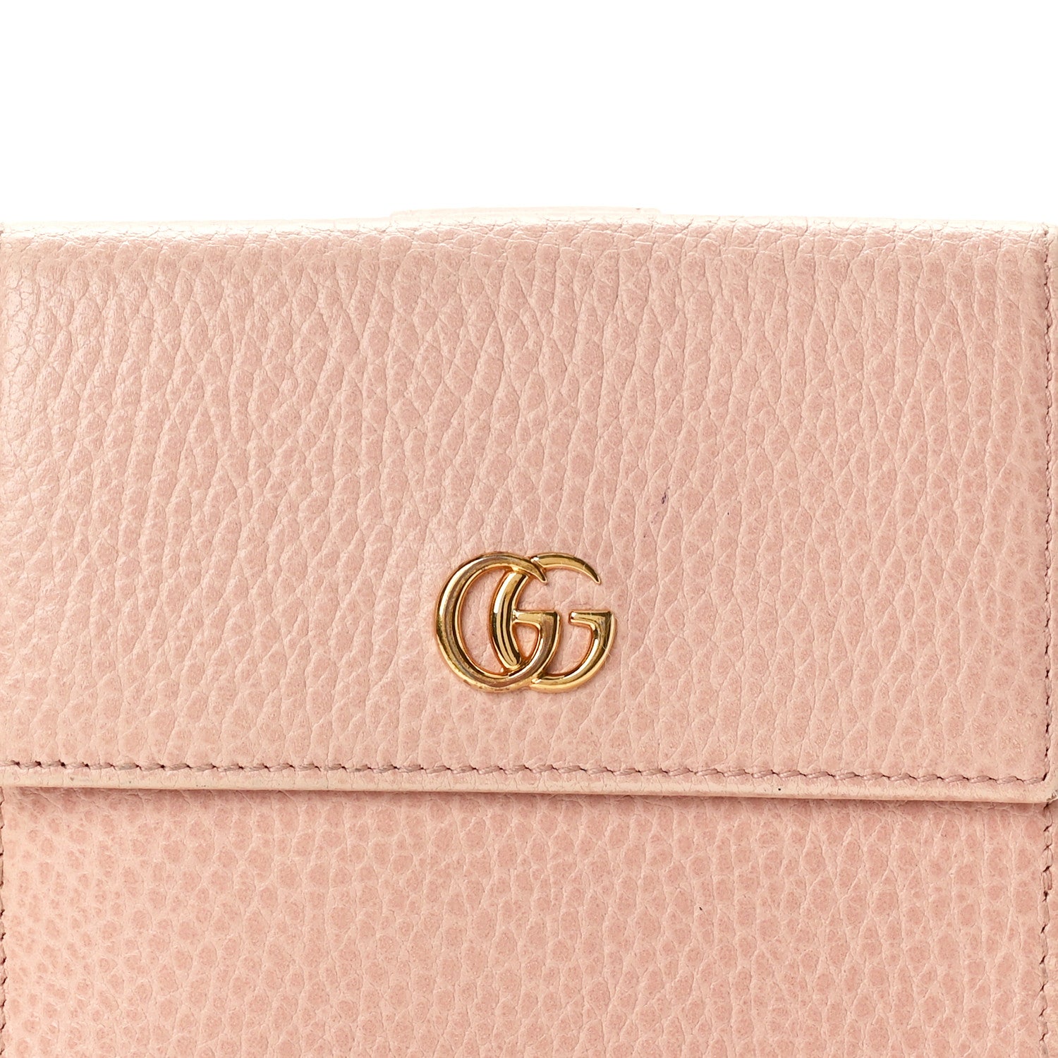 Gucci Dollar Calfskin Double G French Flap Wallet Perfect Pink 8 of 8