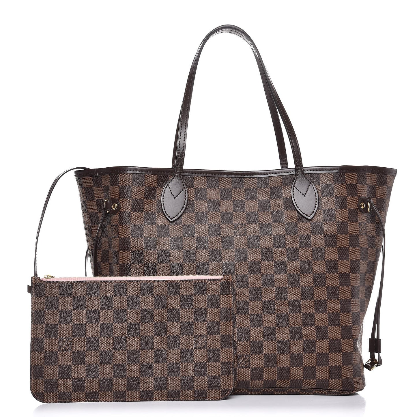 Damier Ebene Neo Neverfull MM Rose Ballerine
