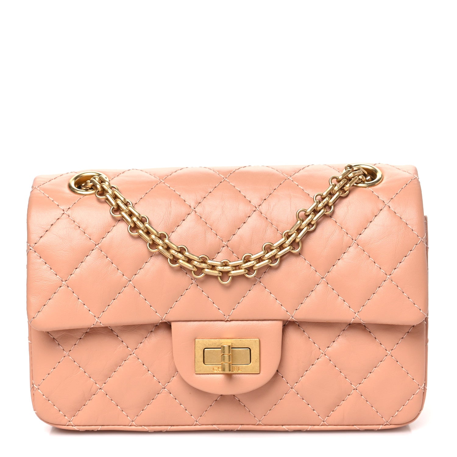 Chanel Aged Calfskin Quilted 2.55 Reissue Mini Flap Beige 1 of 10