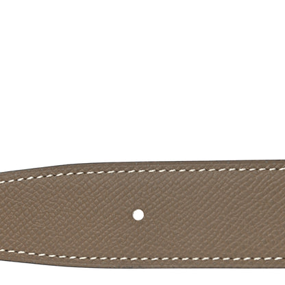 Hermes Epsom PVD Plated 32mm H Belt 80 Etoupe White 7 of 7