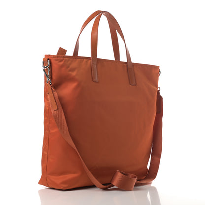 Prada Tessuto Nylon Saffiano Shoulder Bag Papaya 3 of 11