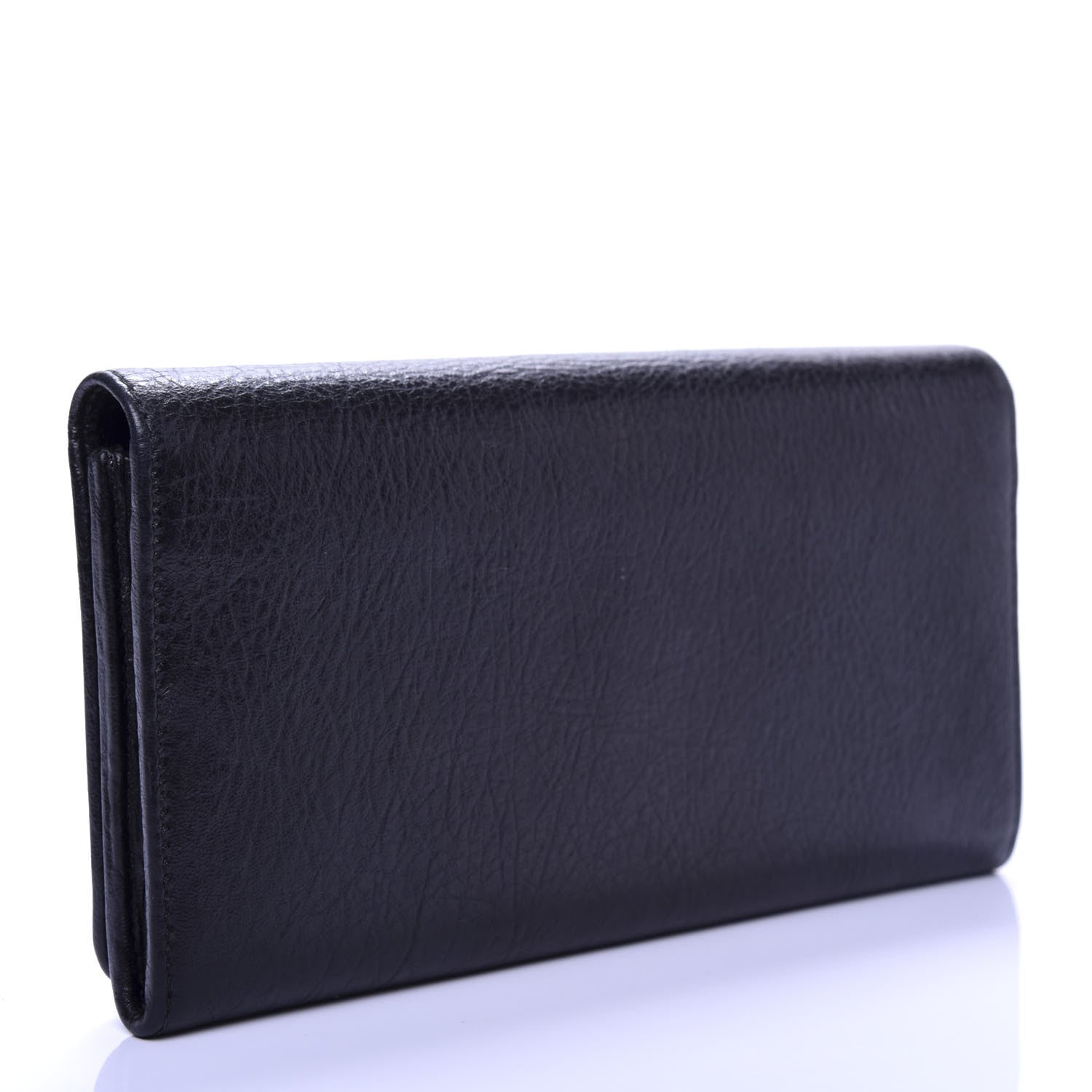 Balenciaga Agneau Giant 12 Gold Hardware Money Wallet Black 3 of 7
