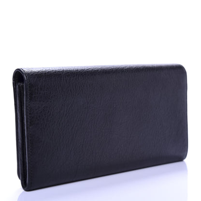Balenciaga Agneau Giant 12 Gold Hardware Money Wallet Black 3 of 7