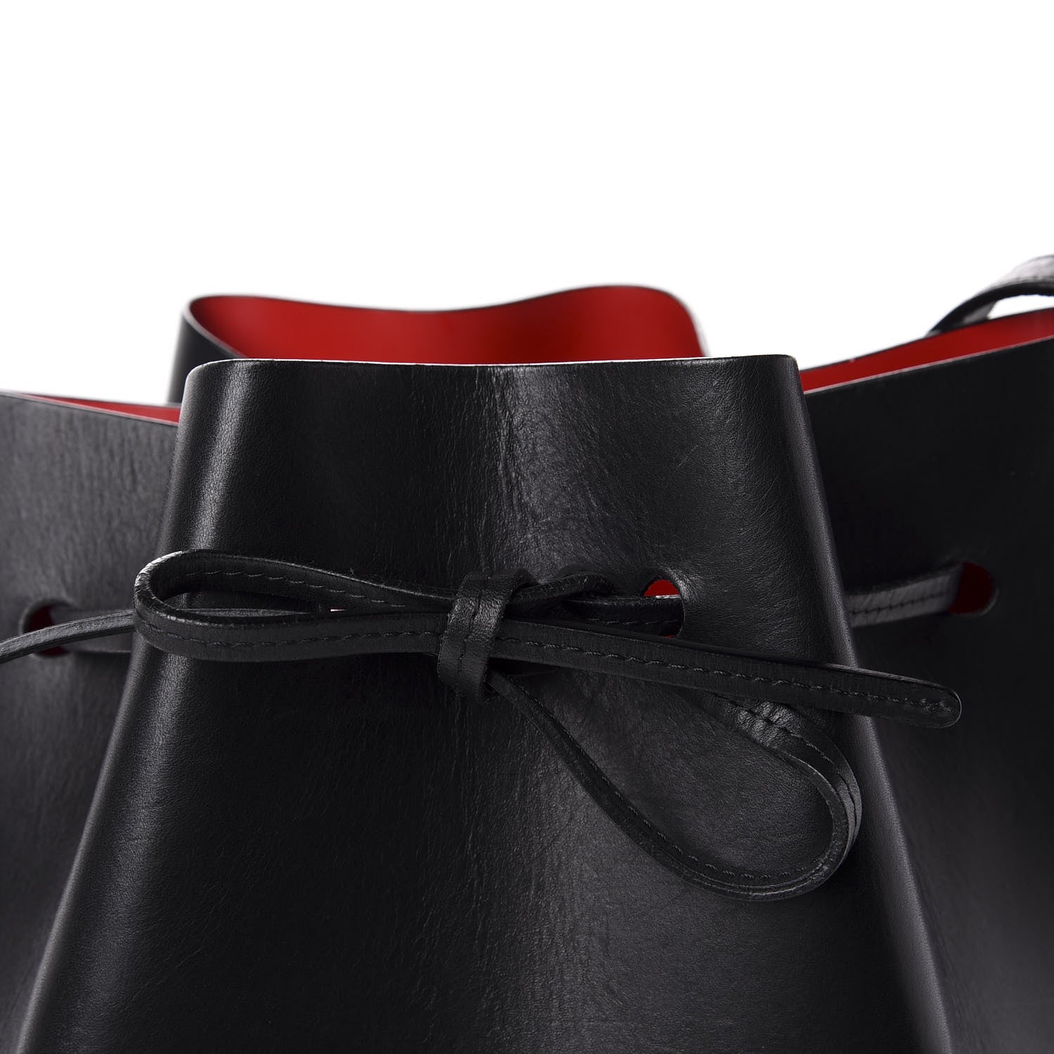 Mansur Gavriel Vegetable Tanned Calfskin Bucket Bag Black Flamma 10 of 10