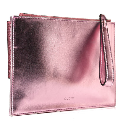 Gucci Calfskin Glitter Bow Wristlet Pink Rose 3 of 16