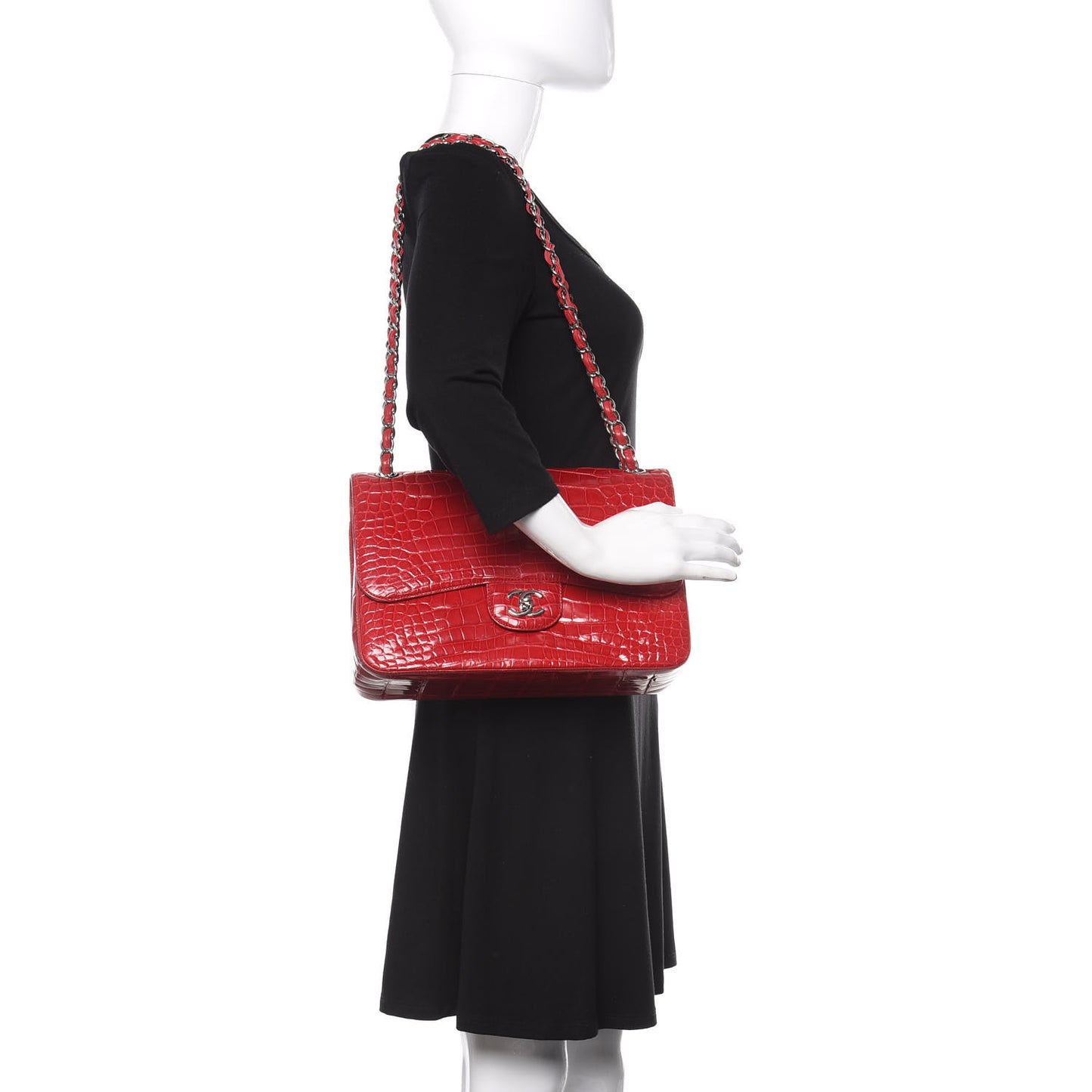Alligator Jumbo Double Flap Red
