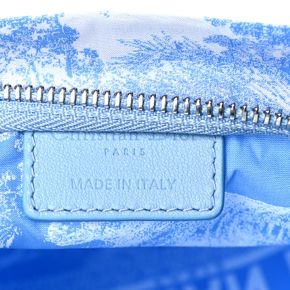 Christian Dior Reverse Technical Fabric Toile De Jouy Diortravel Zipped Pouch Fluorescent Blue 6 of 10